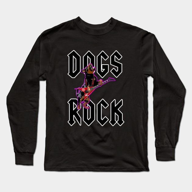 Dogs Rock #1 Long Sleeve T-Shirt by SiSuSiSu